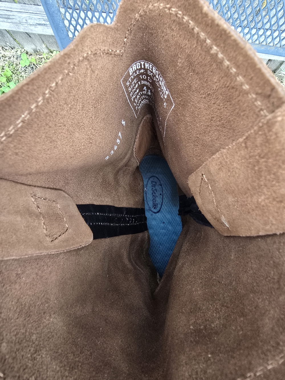 Brother/Sons Brown Suede Harness Slouch Boots - Picture 6 of 9